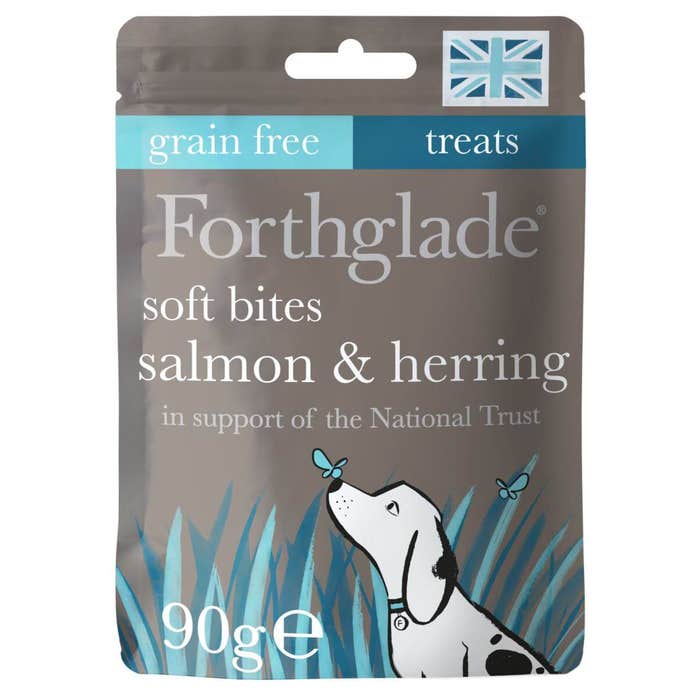 Forthglade Grain Free Natural Dog Treats - Salmon & Herring Soft Bites 90g