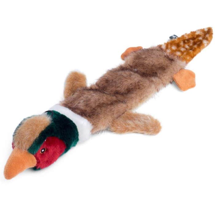 Petface Multi Squeak Pheasant Plush Dog Toy