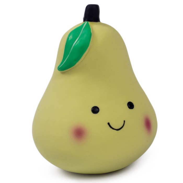 Petface Foodie Faces Large Latex Dog Toy - Pear