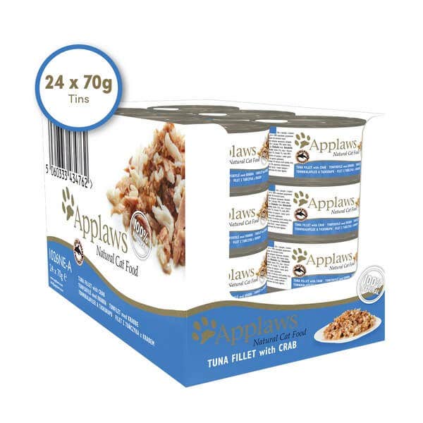 Applaws Natural Wet Cat Food - Tuna with Crab 24x70g