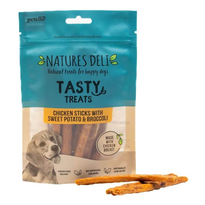 Natures Deli Chicken Sticks with Sweet Potato and Broccoli Dog Treats 100g