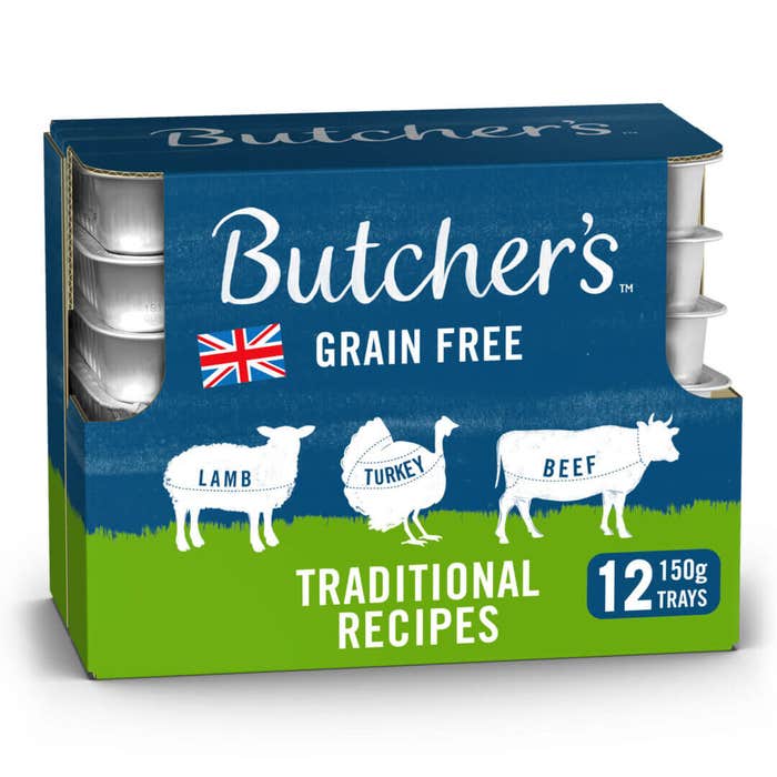 Butcher's Traditional Grain Free Loaf Recipes Adult - Wet Dog Food 12x150g Trays