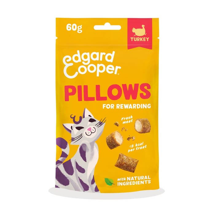 Edgard & Cooper Cat Treats Turkey Pillows 60g | Animed
