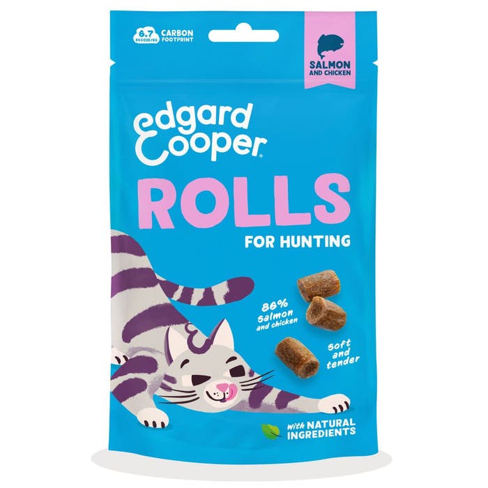 Edgard & Cooper Cat Treats Salmon & Chicken Soft Rolls 45g | Animed