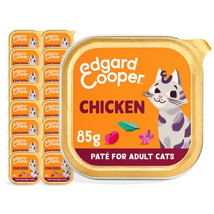 Edgard & Cooper Adult Wet Cat Food Chicken Pate 16x85g Foils | Animed
