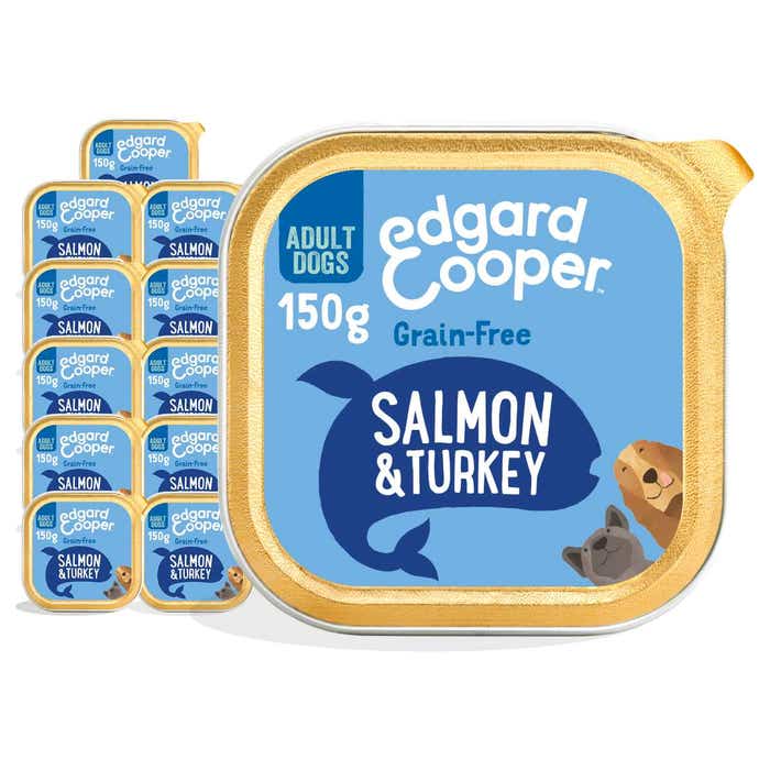 Edgard & Cooper Adult Wet Dog Food Salmon & Turkey 11x150g Foils | Animed