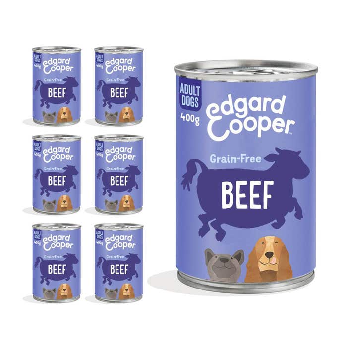 Edgard & Cooper Adult Wet Dog Food Beef 6x400g Cans | Animed