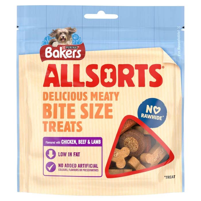 Bakers Allsorts Chicken, Beef And Lamb Dog Treats 98g | Animed