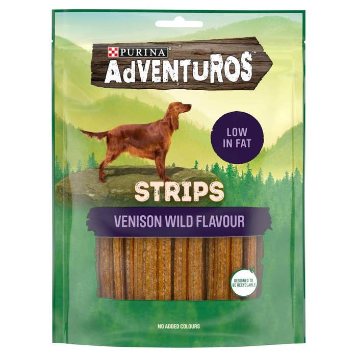 Adventuros Strips Venison Dog Treats 90g | Animed