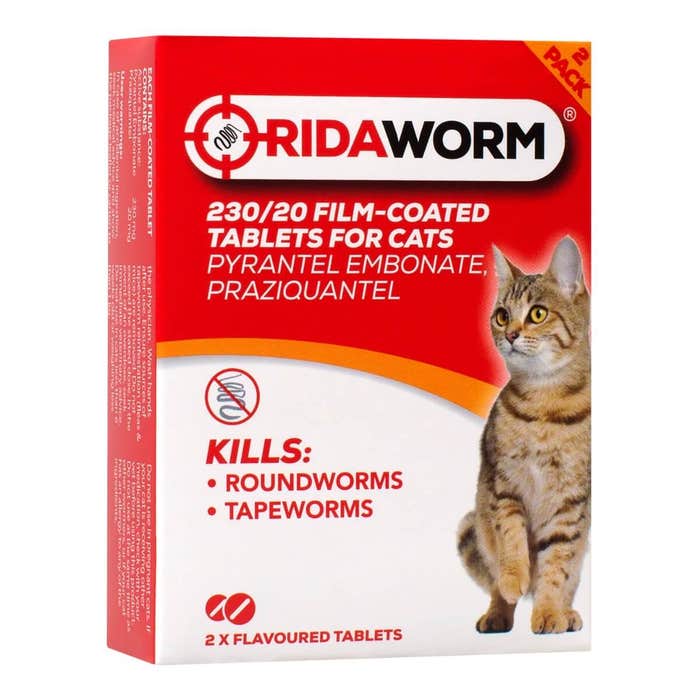 Ridaworm Film Coated Wormer Tablets for Cats - Pack of 2