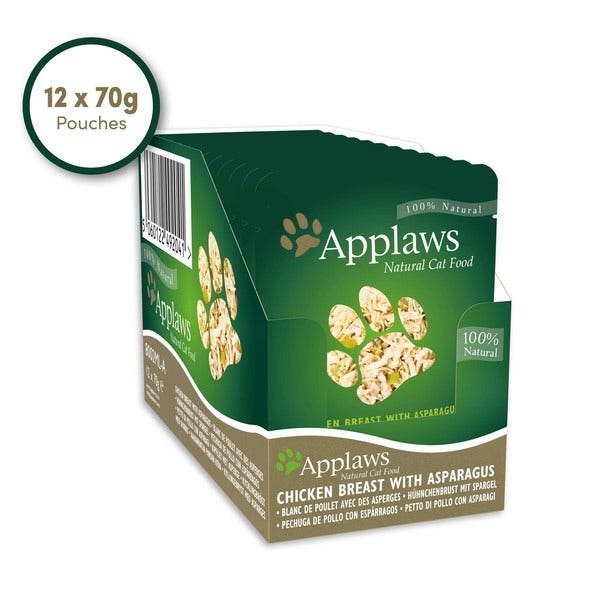 Applaws Chicken Breast with Asparagus - Wet Cat Food 12x70g Pouches