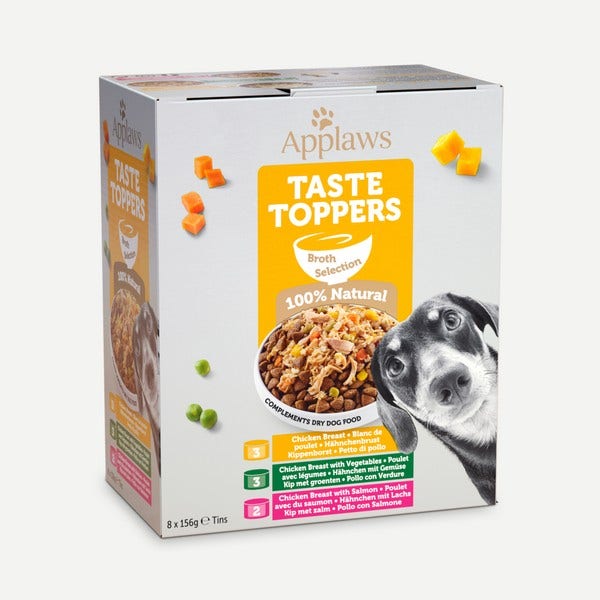 Applaws Taste Toppers Natural Wet Dog Food Broth Selection (8x156g)