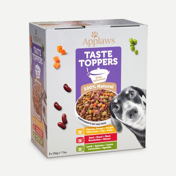 Applaws Taste Toppers Natural Wet Dog Food Stew Selection (8x156g)