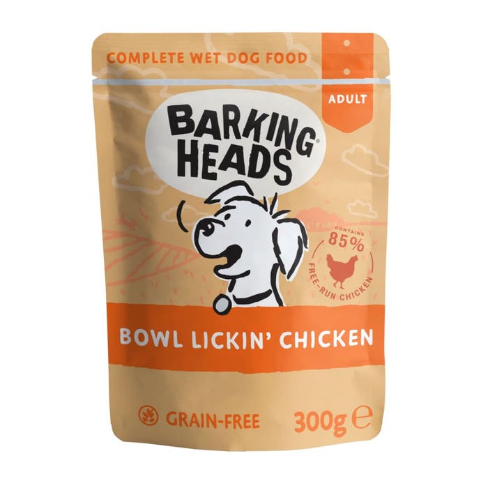 Barking Heads Bowl Lickin Chicken Adult Wet Dog Food 10x300g Pouches | Animed