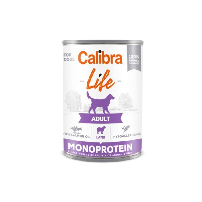 Calibra Life Adult Wet Dog Food with Lamb 6x400g Cans
