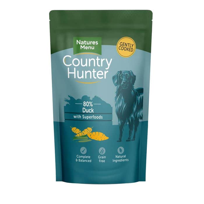 Natures Menu Country Hunter Wet Dog Food - Succulent Duck 6x150g Pouches