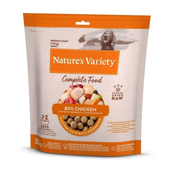 Nature's Variety Freeze Dried Large Adult Dry Dog Food Chicken Dinner 250g