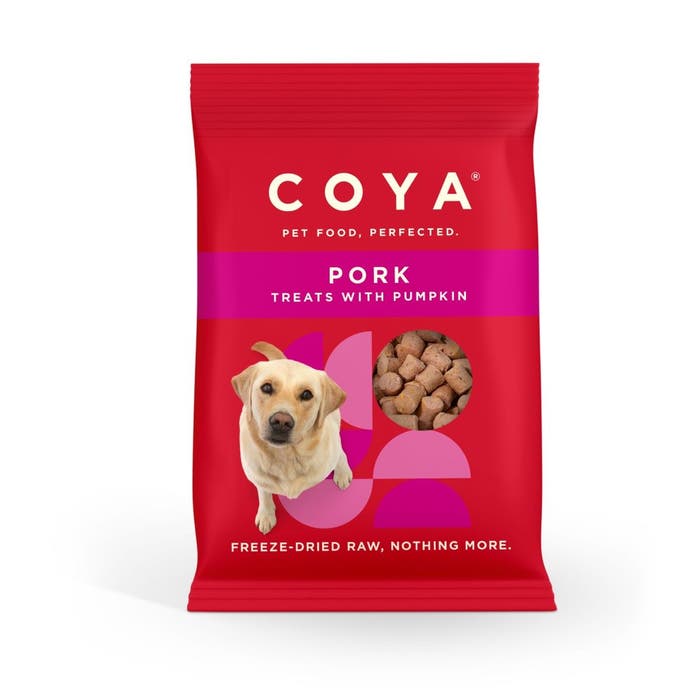 COYA Freeze Dried Raw Adult Dog Treats Pork with Pumpkin 40g
