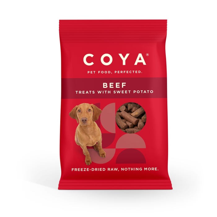 COYA Freeze Dried Raw Adult Dog Treats Beef with Sweet Potato 40g