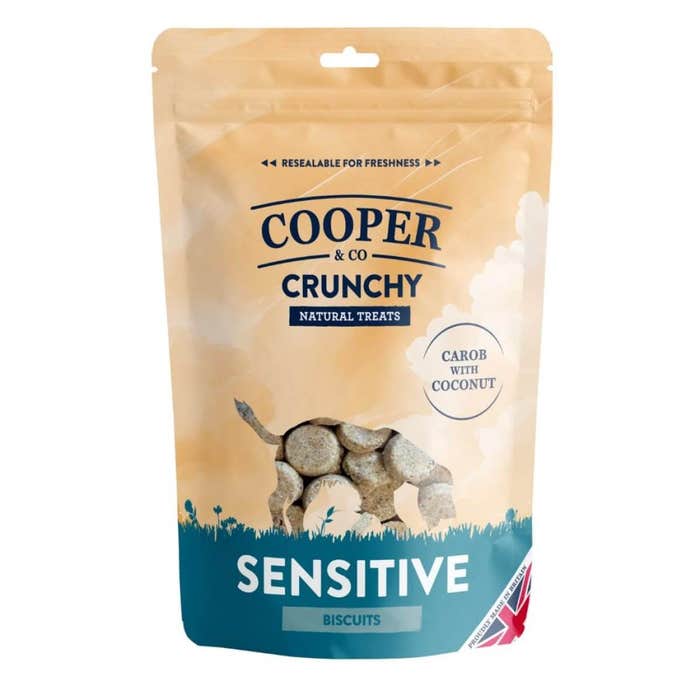 Cooper & Co Sensitive Crunchy Dog Treats - Carob with Coconut 135g