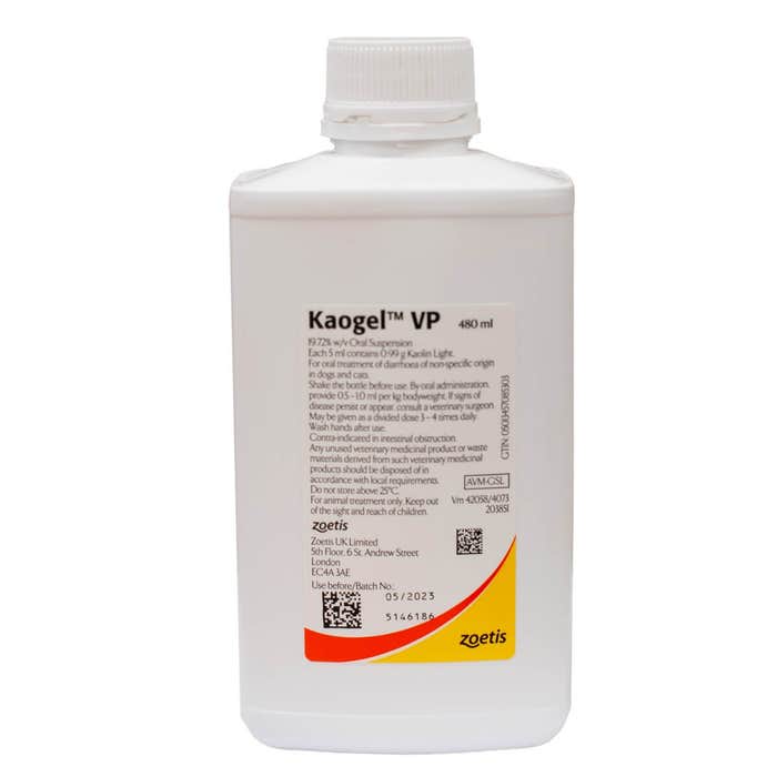 Kaogel VP Oral Suspension Gut Supplement for Dogs and Cats 480ml