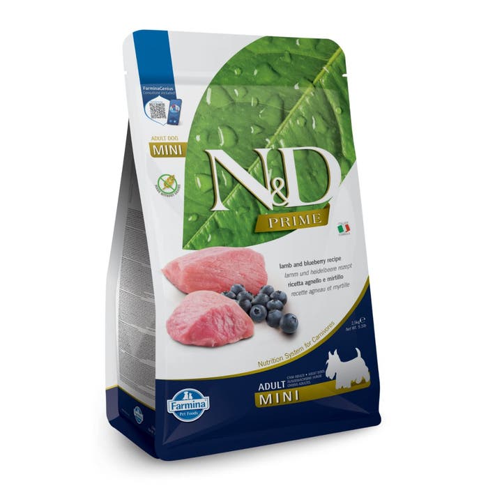 Farmina N&D Prime Mini Adult Dry Dog Food Lamb & Blueberry | Animed