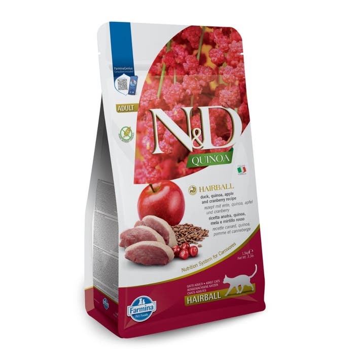 Farmina N&D Quinoa Hairball Adult Dry Cat Food 1.5kg | Animed