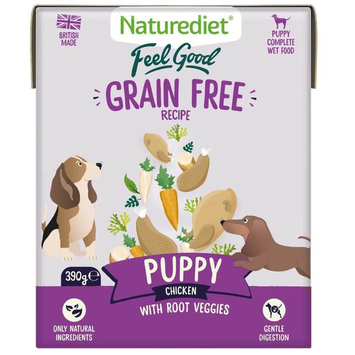 Naturediet Feel Good Grain Free Puppy - Wet Food with Chicken 18x390g Cartons