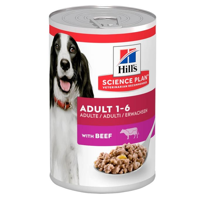 Hill's Science Plan Adult 1-6 Wet Dog Food Beef Flavour 12x370g Cans