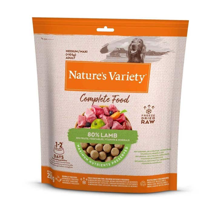 Nature's Variety Freeze Dried Large Adult Dry Dog Food Lamb Dinner 250g