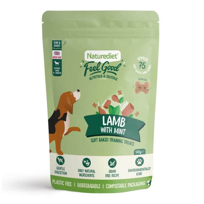 Naturediet Feel Good Soft Baked Dog Training Treats - Lamb with Mint 100g