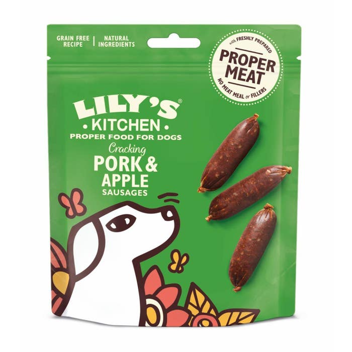Lily's Kitchen Sausages for Dogs Cracking Pork & Apple 70g