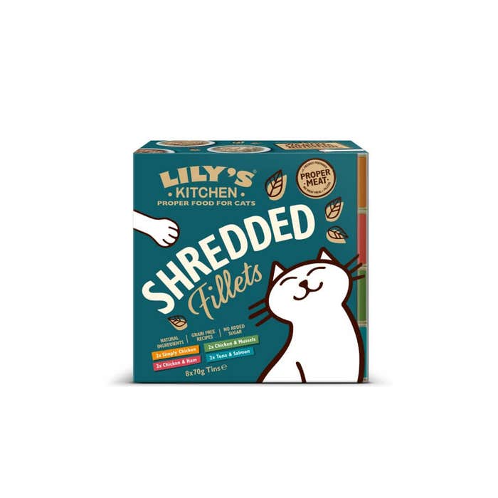 Lily's Kitchen Shredded Fillets Cat Food - 8x70g Multipack