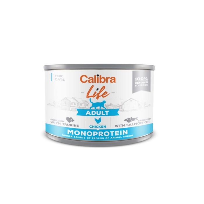 Calibra Life Adult Wet Cat Food with Chicken 6x200g Cans