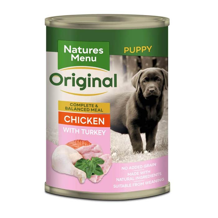 Natures Menu Chicken & Turkey Puppy Food - 12x400g Cans