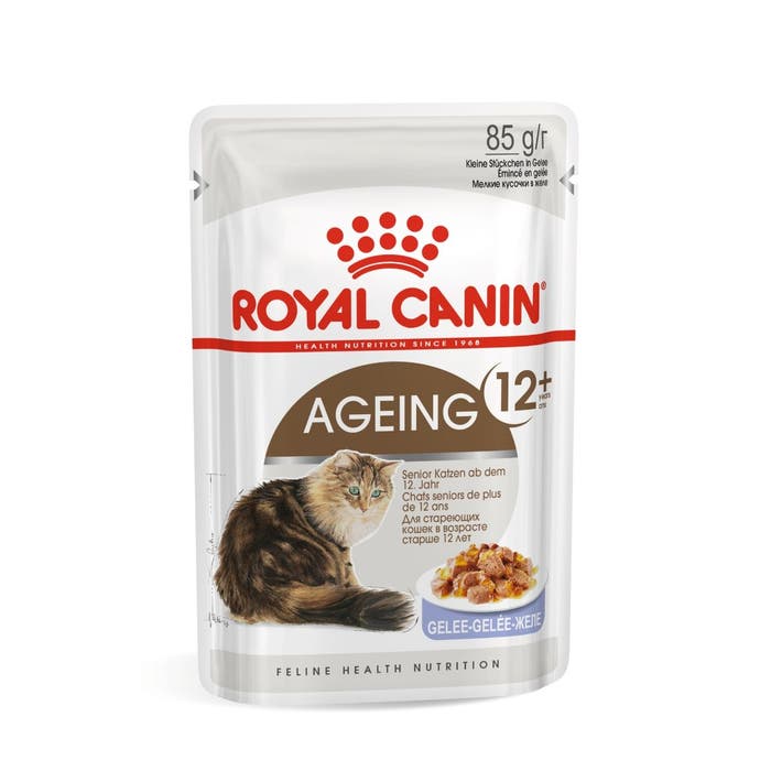 Royal Canin Ageing 12+ Wet Cat Food in Jelly 12x85g Pouches | Animed
