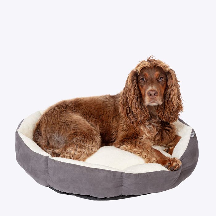 Danish Design Essentials Quilted Dog Bed Charcoal | Animed