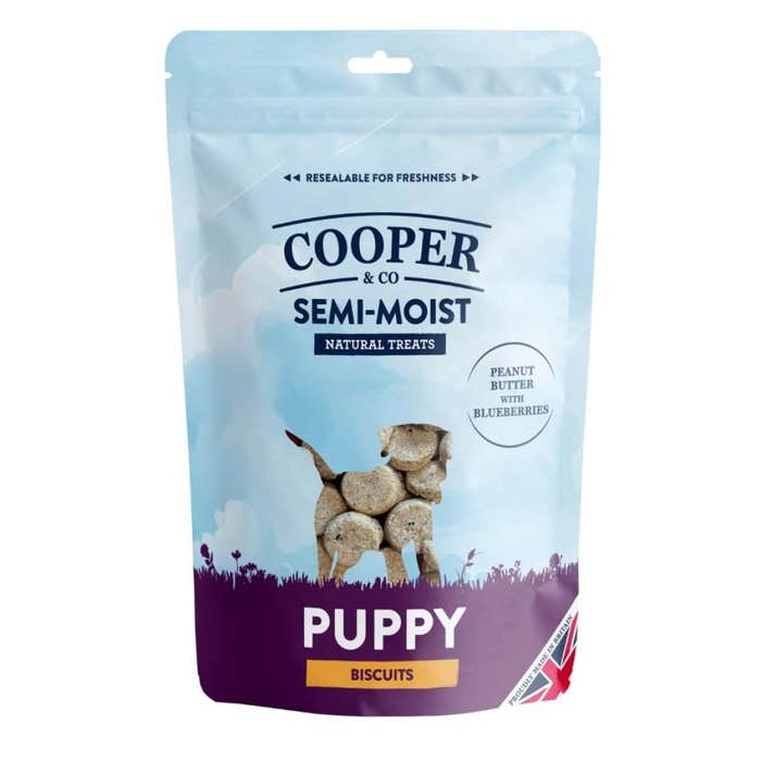 Cooper & Co Semi-Moist Puppy Treats - Peanut Butter with Blueberry 135g