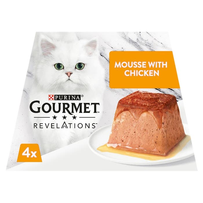 GOURMET Revelations Mousse Wet Cat Food with Chicken 4x57g