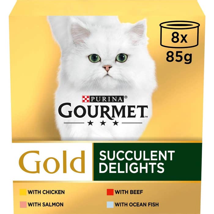 GOURMET Gold Succulent Delights Wet Cat Food Variety Pack 8x85g Cans