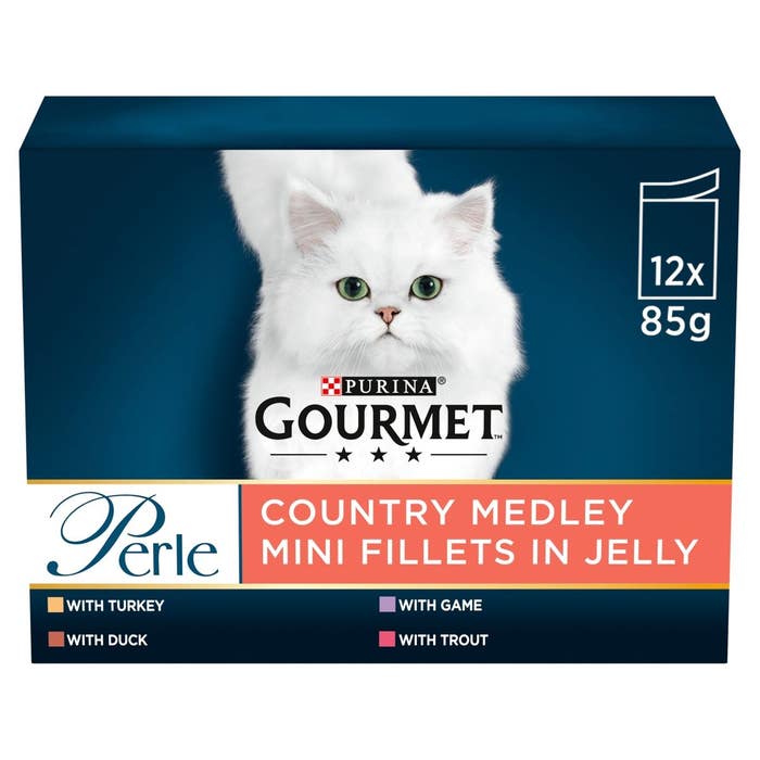 GOURMET Perle Wet Cat Food in Jelly Country Medley 12x85g Pouches