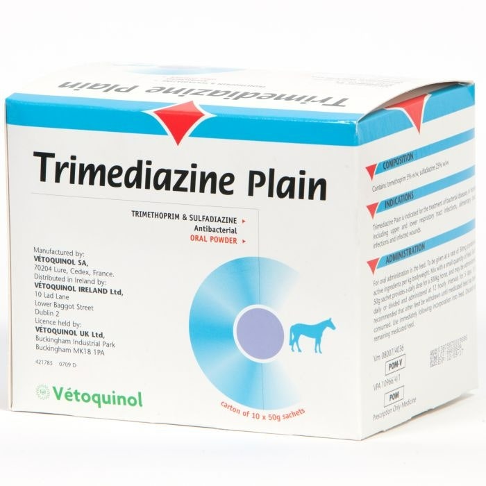 Trimediazine Plain Oral Powder for Horses - 10x50g Sachets