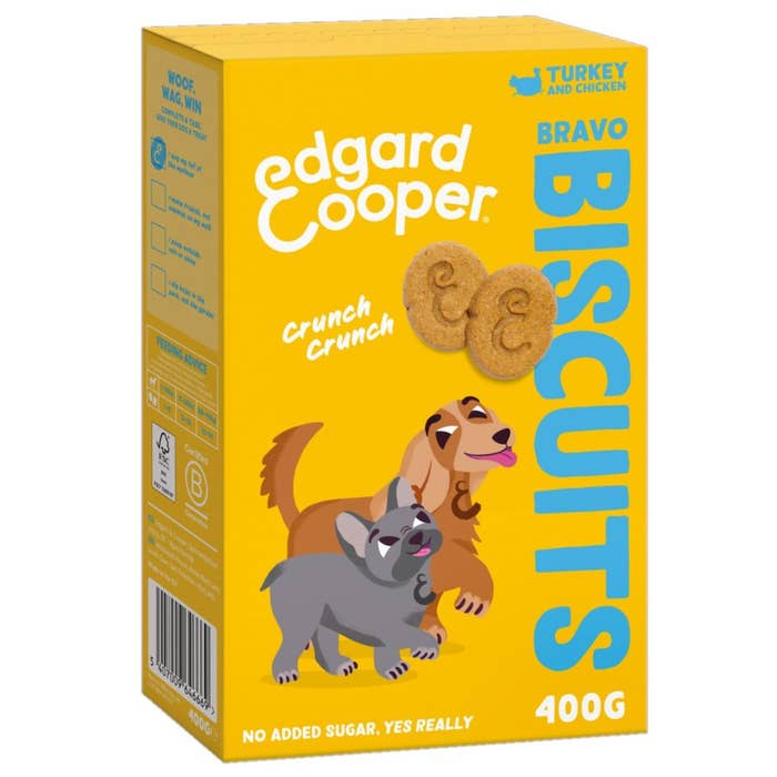 Edgard & Cooper Dog Treats Turkey & Chicken Bravo Biscuits 400g | Animed