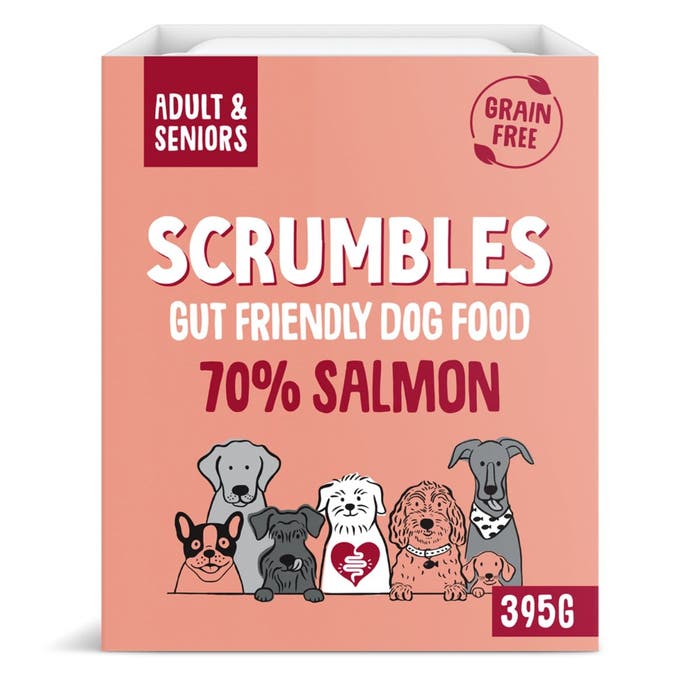 Scrumbles Wet Dog Food Salmon 7x395g Trays | Animed