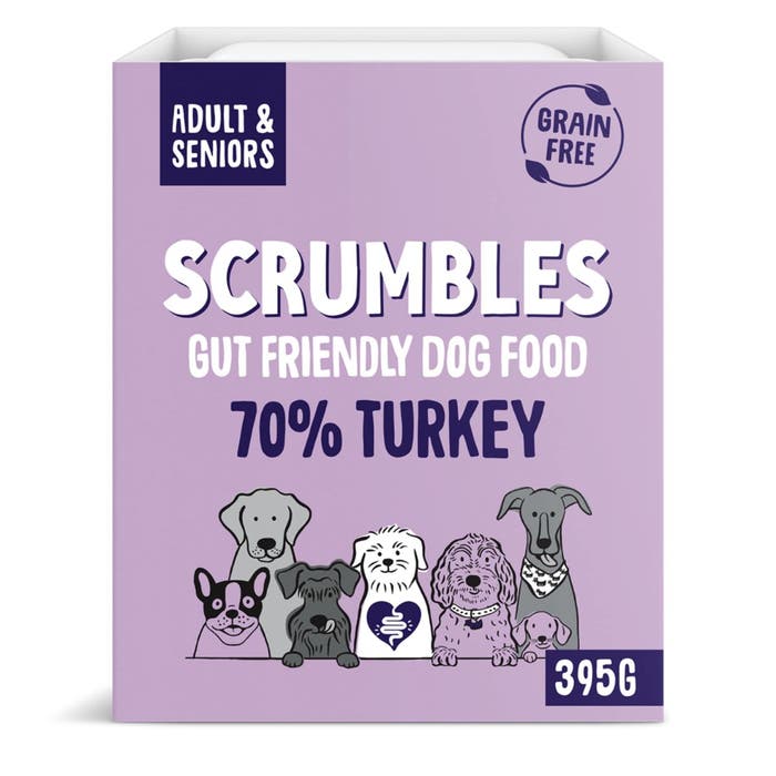 Scrumbles Wet Dog Food Turkey 7x395g Trays | Animed