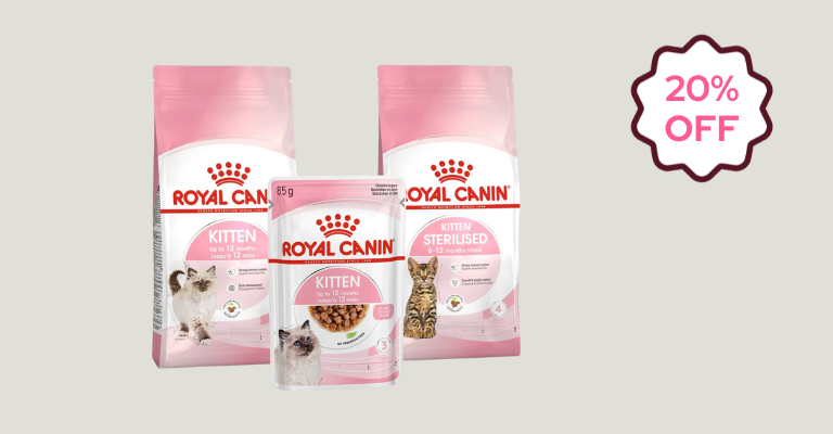 20% off selected royal canin kitten food