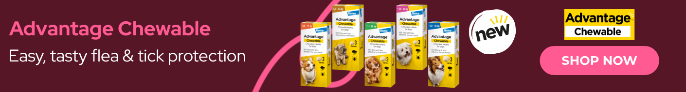 Advantage chewable tablet - flea and tick protection for dogs