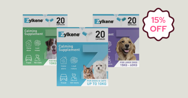 15% off Zylkene calming supplements